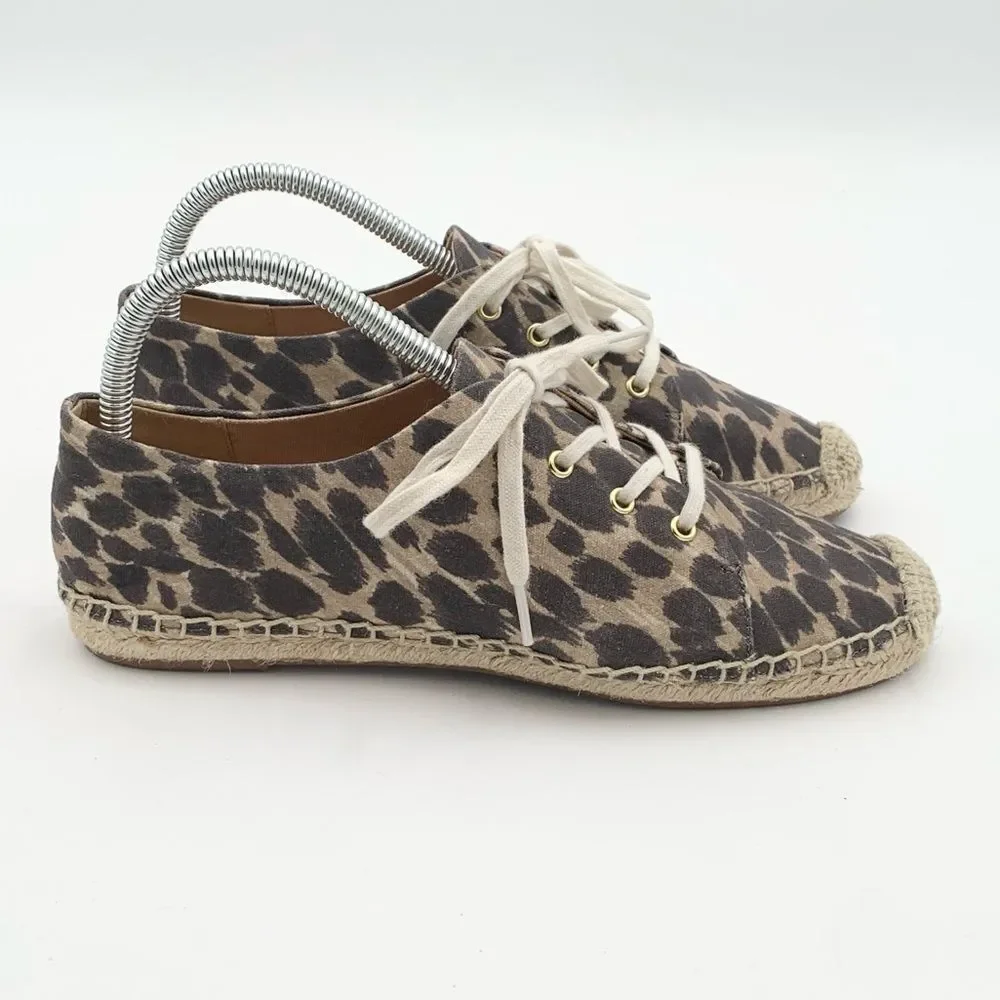 Leopard Print Espadrille Sneakers size 7.5